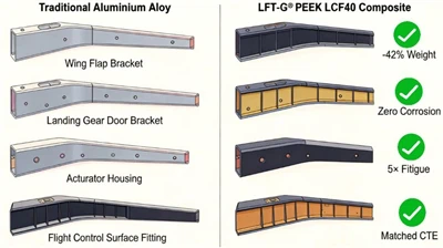 Upgrading Aircraft Brackets with LFT-PEEK Material