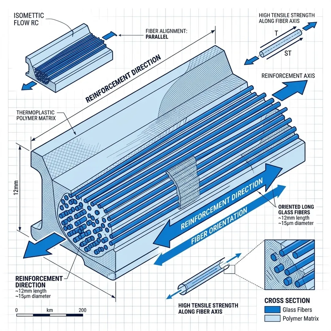 fiber_orientation_alignment_LFT Long fiber material micro_picture fiber_orientation_alignment_LFT Long fiber material micro_picture