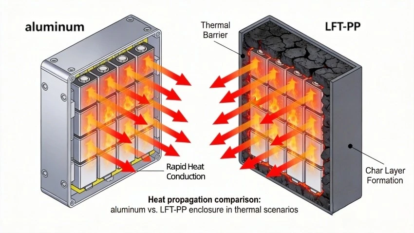 How LFT‑PP Addresses Thermal Runaway and Weight in Battery Packs