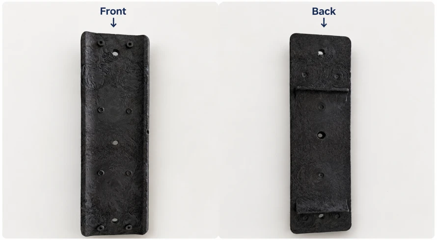 What causes glass fiber protrusion in LFT parts and how to fix it?