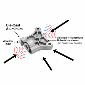 Vibration being transmitted through metal Vibration being transmitted through metal